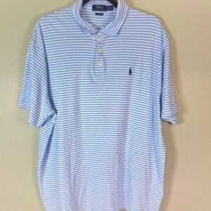 Polo by Ralph Lauren Light Blue Striped Polo Shirt